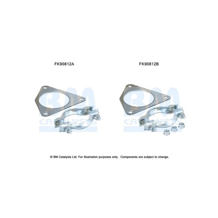 Montavimo komplektas, katalizatoriaus keitiklis BM CATALYSTS FK90812