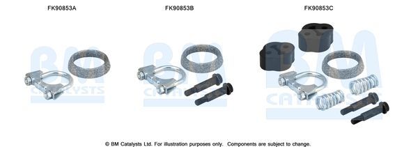 Montavimo komplektas, katalizatoriaus keitiklis BM CATALYSTS FK90853
