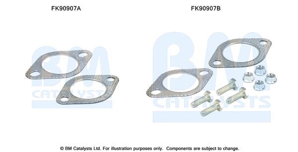 Montavimo komplektas, katalizatoriaus keitiklis BM CATALYSTS FK90907