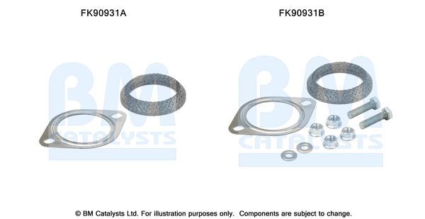 Montavimo komplektas, katalizatoriaus keitiklis BM CATALYSTS FK90931