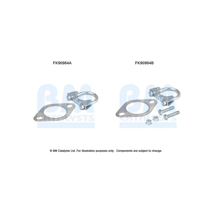Montavimo komplektas, katalizatoriaus keitiklis BM CATALYSTS FK90964