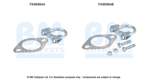 Montavimo komplektas, katalizatoriaus keitiklis BM CATALYSTS FK90964