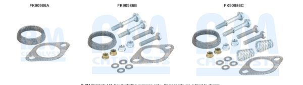 Montavimo komplektas, katalizatoriaus keitiklis BM CATALYSTS FK90986