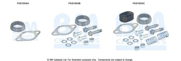 Montavimo komplektas, katalizatoriaus keitiklis BM CATALYSTS FK91004
