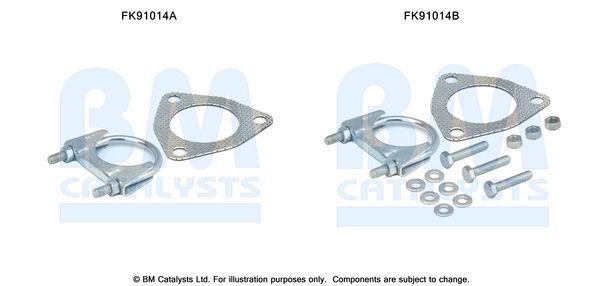 Montavimo komplektas, katalizatoriaus keitiklis BM CATALYSTS FK91014