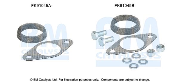 Montavimo komplektas, katalizatoriaus keitiklis BM CATALYSTS FK91045