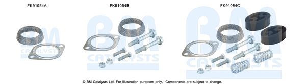 Montavimo komplektas, katalizatoriaus keitiklis BM CATALYSTS FK91054