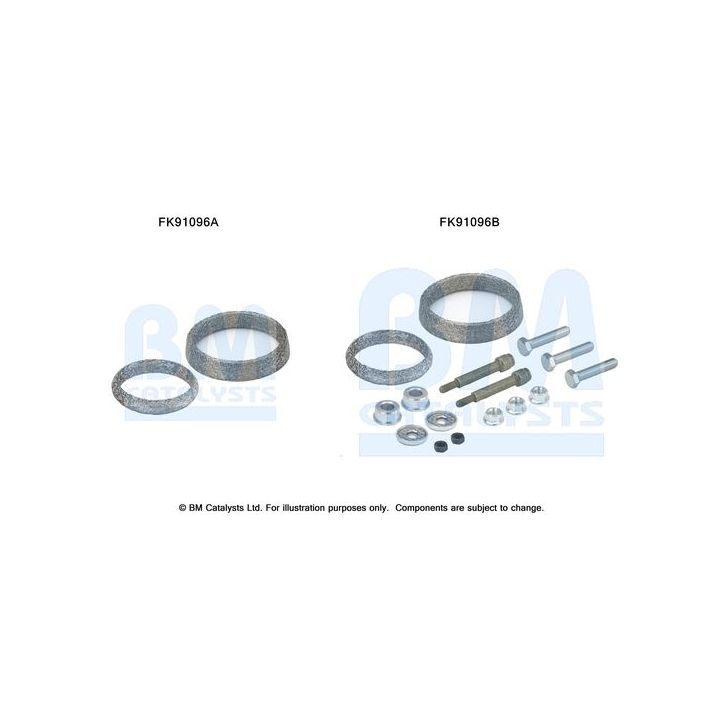Montavimo komplektas, katalizatoriaus keitiklis BM CATALYSTS FK91096