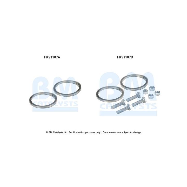 Montavimo komplektas, katalizatoriaus keitiklis BM CATALYSTS FK91107