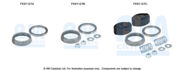 Montavimo komplektas, katalizatoriaus keitiklis BM CATALYSTS FK91127