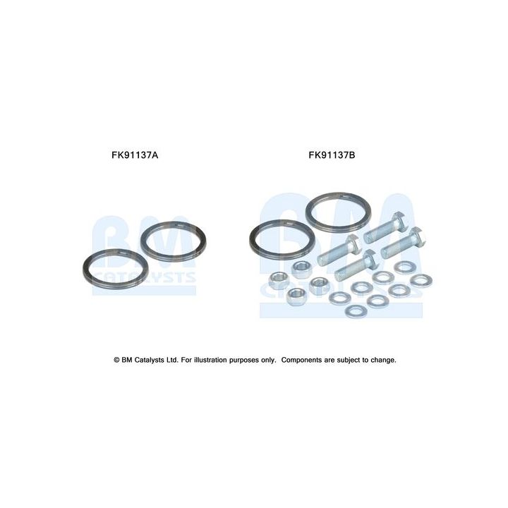 Montavimo komplektas, katalizatoriaus keitiklis BM CATALYSTS FK91137