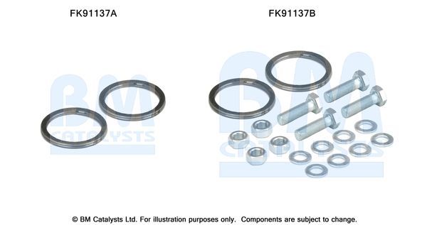 Montavimo komplektas, katalizatoriaus keitiklis BM CATALYSTS FK91137