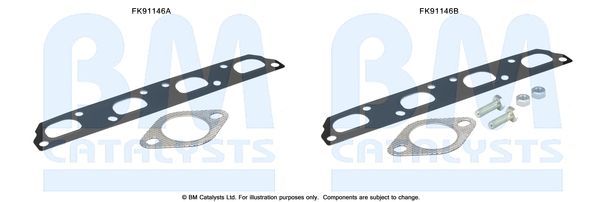 Montavimo komplektas, katalizatoriaus keitiklis BM CATALYSTS FK91146