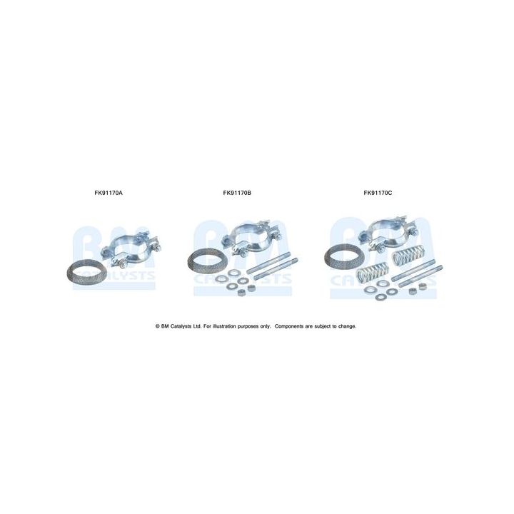 Montavimo komplektas, katalizatoriaus keitiklis BM CATALYSTS FK91170