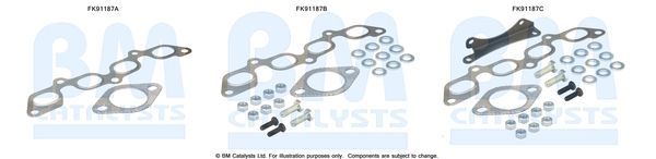 Montavimo komplektas, katalizatoriaus keitiklis BM CATALYSTS FK91187