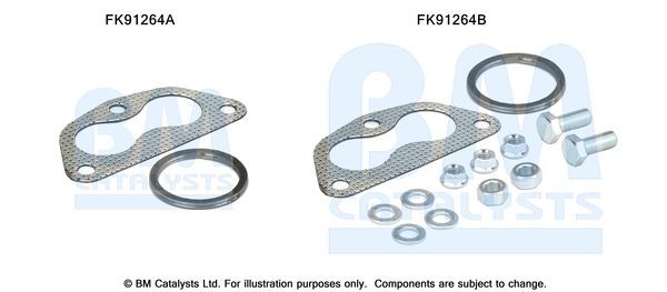 Montavimo komplektas, katalizatoriaus keitiklis BM CATALYSTS FK91264
