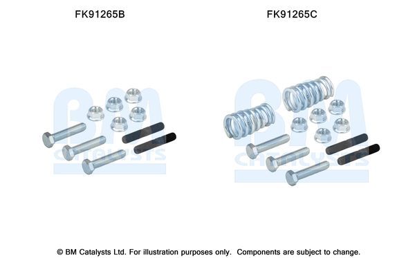 Montavimo komplektas, katalizatoriaus keitiklis BM CATALYSTS FK91265