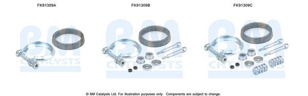 Montavimo komplektas, katalizatoriaus keitiklis BM CATALYSTS FK91309