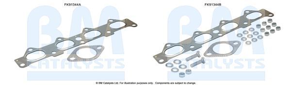 Montavimo komplektas, katalizatoriaus keitiklis BM CATALYSTS FK91344