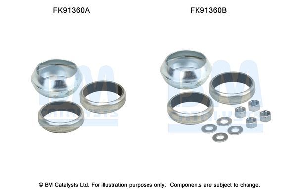 Montavimo komplektas, katalizatoriaus keitiklis BM CATALYSTS FK91360