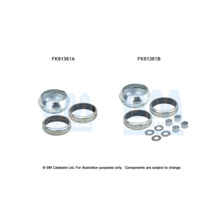 Montavimo komplektas, katalizatoriaus keitiklis BM CATALYSTS FK91361