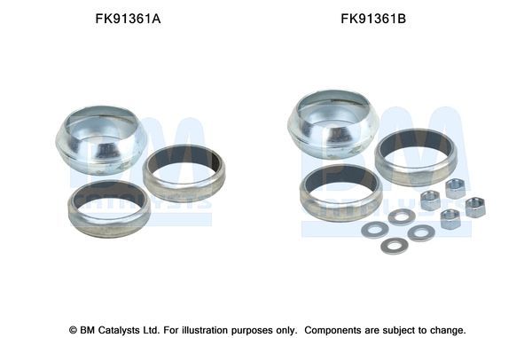 Montavimo komplektas, katalizatoriaus keitiklis BM CATALYSTS FK91361