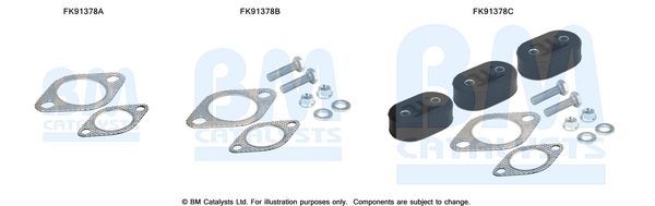 Montavimo komplektas, katalizatoriaus keitiklis BM CATALYSTS FK91378