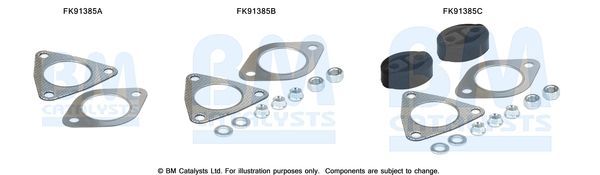Montavimo komplektas, katalizatoriaus keitiklis BM CATALYSTS FK91385