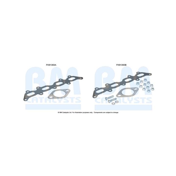 Montavimo komplektas, katalizatoriaus keitiklis BM CATALYSTS FK91393
