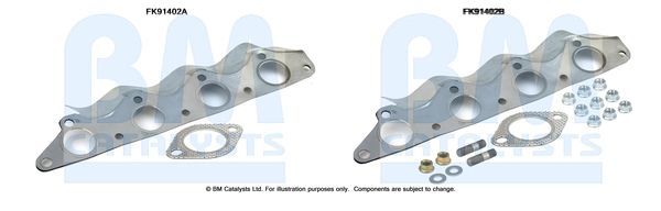 Montavimo komplektas, katalizatoriaus keitiklis BM CATALYSTS FK91402