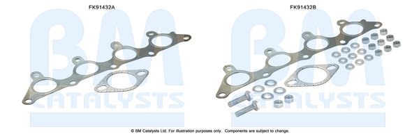 Montavimo komplektas, katalizatoriaus keitiklis BM CATALYSTS FK91432
