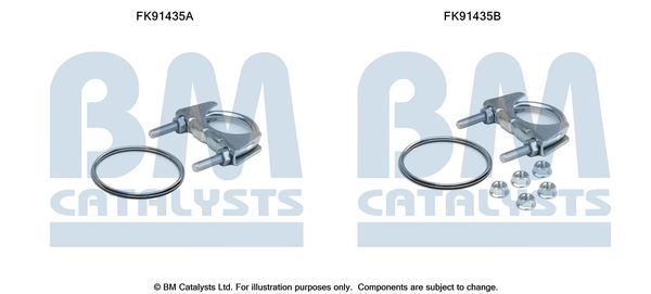Montavimo komplektas, katalizatoriaus keitiklis BM CATALYSTS FK91435
