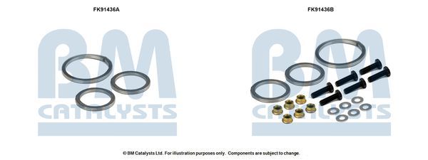 Montavimo komplektas, katalizatoriaus keitiklis BM CATALYSTS FK91436