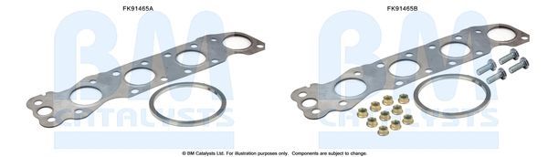 Montavimo komplektas, katalizatoriaus keitiklis BM CATALYSTS FK91465