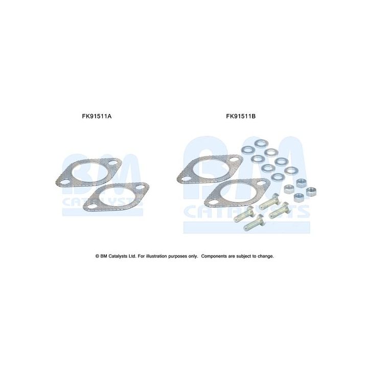 Montavimo komplektas, katalizatoriaus keitiklis BM CATALYSTS FK91511