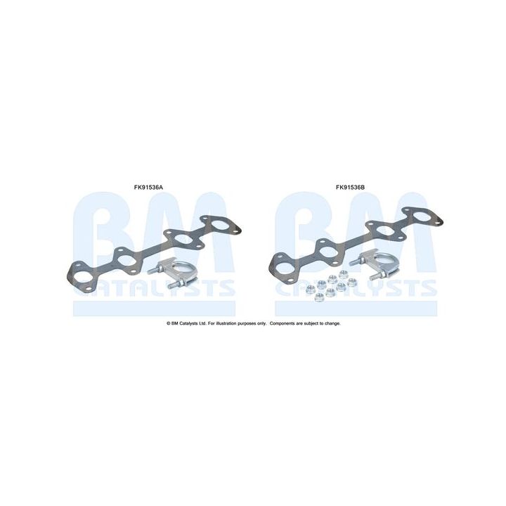 Montavimo komplektas, katalizatoriaus keitiklis BM CATALYSTS FK91536