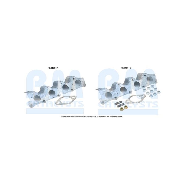 Montavimo komplektas, katalizatoriaus keitiklis BM CATALYSTS FK91561