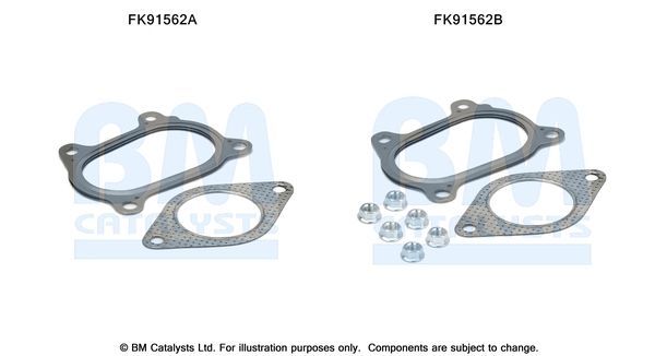Montavimo komplektas, katalizatoriaus keitiklis BM CATALYSTS FK91562