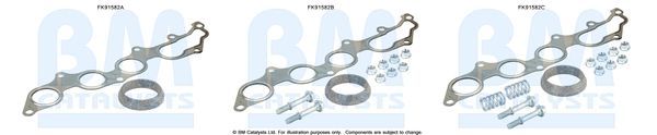 Montavimo komplektas, katalizatoriaus keitiklis BM CATALYSTS FK91582