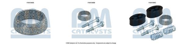 Montavimo komplektas, katalizatoriaus keitiklis BM CATALYSTS FK91590