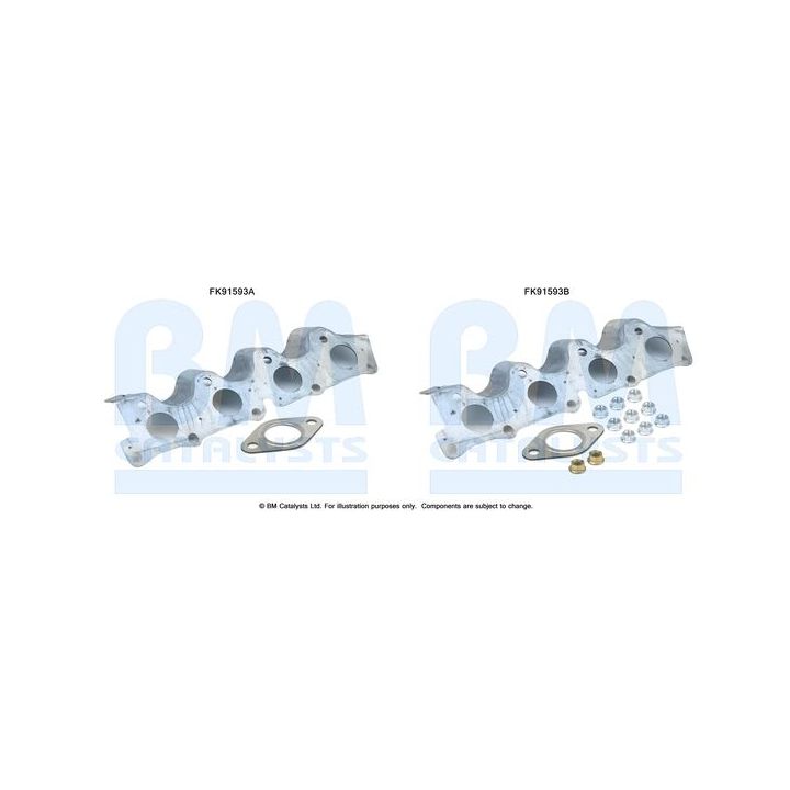 Montavimo komplektas, katalizatoriaus keitiklis BM CATALYSTS FK91593