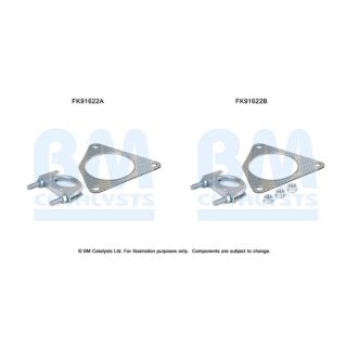 Montavimo komplektas, katalizatoriaus keitiklis BM CATALYSTS FK91622