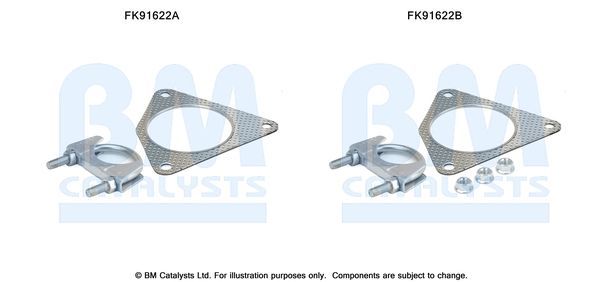 Montavimo komplektas, katalizatoriaus keitiklis BM CATALYSTS FK91622