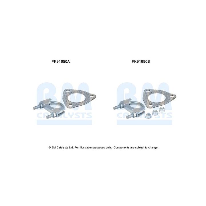 Montavimo komplektas, katalizatoriaus keitiklis BM CATALYSTS FK91650
