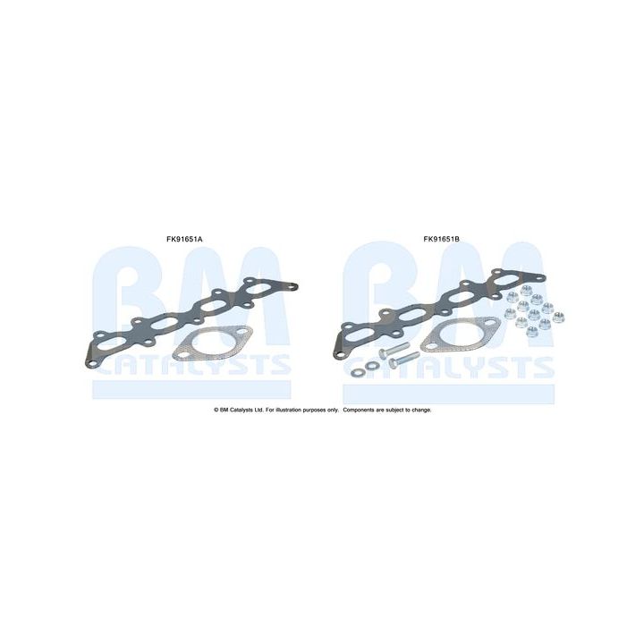 Montavimo komplektas, katalizatoriaus keitiklis BM CATALYSTS FK91651
