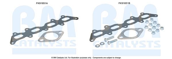 Montavimo komplektas, katalizatoriaus keitiklis BM CATALYSTS FK91651
