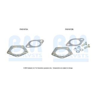 Montavimo komplektas, katalizatoriaus keitiklis BM CATALYSTS FK91672