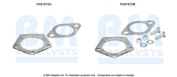 Montavimo komplektas, katalizatoriaus keitiklis BM CATALYSTS FK91672