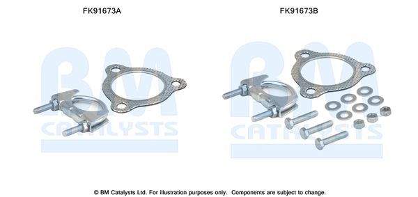 Montavimo komplektas, katalizatoriaus keitiklis BM CATALYSTS FK91673