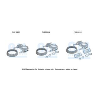 Montavimo komplektas, katalizatoriaus keitiklis BM CATALYSTS FK91683